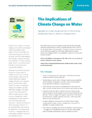 The Implications of Climate Change on Water