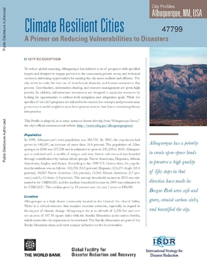 Climate Resilient Cities: A Primer on Reducing Vulnerabilities to Disasters - Albuquerque, NM