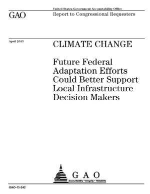 U.S. GAO Climate Change report: Future Federal Adaptation Efforts Could Better Support Local Infrastructure Decision-Makers – Transportation Findings