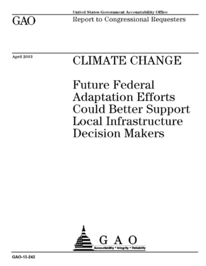 U.S. GAO Climate Change report: Future Federal Adaptation Efforts Could Better Support Local Infrastructure Decision-Makers &ndash; Transportation Findings