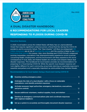 American Flood Coalition - A Dual Disaster Handbook: 6 Recommendations for Local Leaders Responding to Floods During COVID-19