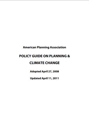 Policy Guide on Planning and Climate Change