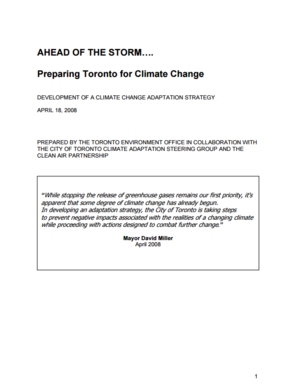 Ahead of the Storm: Preparing Toronto for Climate Change