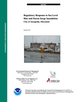 Regulatory Response to Sea Level Rise and Storm Surge Inundation City of Annapolis, Maryland