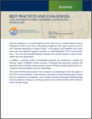 Best Practices and Challenges: Using Scenarios to Assess and Report Climate-Related Financial Risk