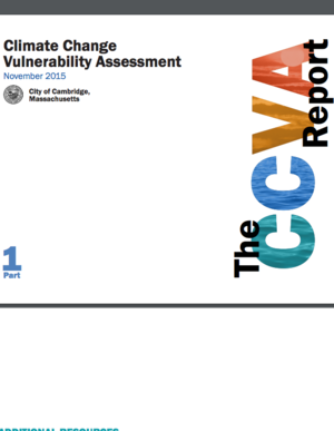 Cambridge, Massachusetts Climate Change Vulnerability Assessment - Part I