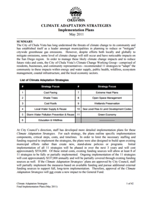 City of Chula Vista, California Climate Adaptation Plan