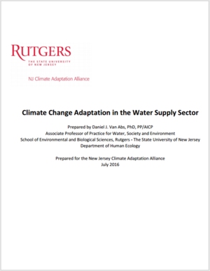Climate Change Adaptation in the Water Supply Sector - New Jersey