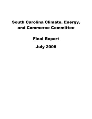 South Carolina Climate, Energy, and Commerce Committee Final Report