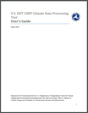 U.S. Department of Transportation CMIP Climate Data Processing Tool