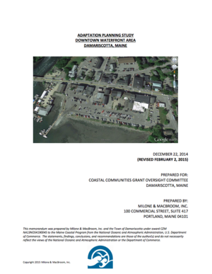 Damariscotta, Maine Adaptation Planning Study: Downtown Waterfront Area