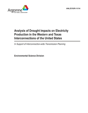 Analysis of Drought Impacts on Electricity Production in the Western and Texas Interconnections of the United States