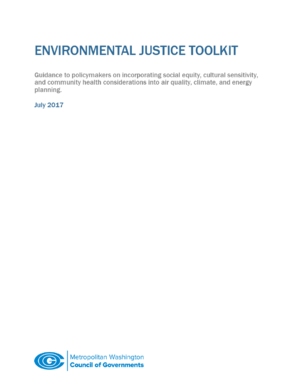 Metropolitan Washington Council of Government&rsquo;s Environmental Justice Toolkit