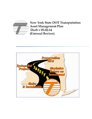 New York State DOT Transportation Asset Management Plan