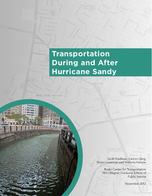 Transportation During and After Hurricane Sandy (New York, New Jersey)