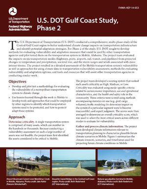 U.S. Department of Transportation's Gulf Coast Study