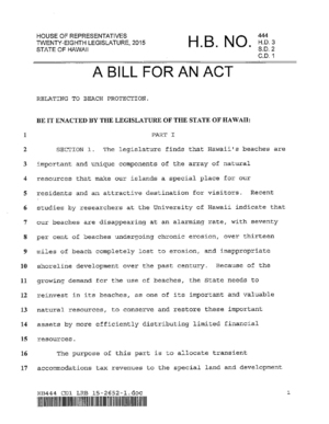 Hawaii HB 444 - An Act Relating to Beach Protection: Transient Accommodations Tax; Special Land and Development Fun; Appropriation&rdquo;