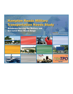 Hampton Roads Military Transportation Needs Study: Roadways Serving the Military and Sea Level Rise/Storm Surge