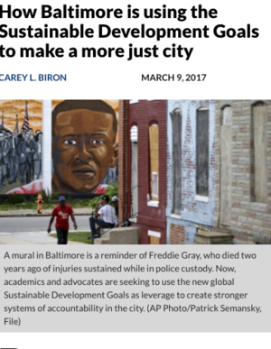 How Baltimore is using the Sustainable Development Goals to make a more just city