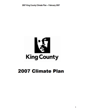 King County, Washington Climate Plan 2007