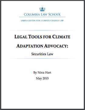 Legal Tools for Climate Adaptation Advocacy: Securities Law
