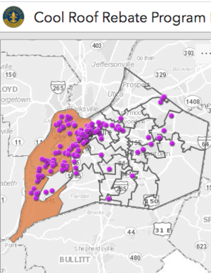 Louisville, Kentucky Cool Roof Rebates