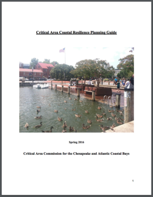 Critical Area Coastal Resilience Planning Guide for Maryland