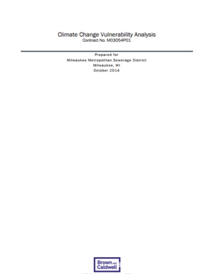 Climate Change Vulnerability Analysis for the Milwaukee Metropolitan Sewage District