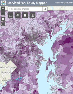 Maryland Park Equity Mapper