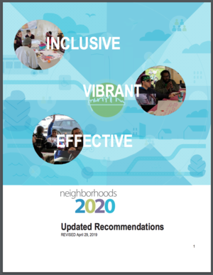 City of Minneapolis, Minnesota Neighborhoods 2020: Community Engagement Working Group