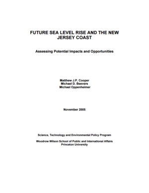 Future Sea Level Rise and the New Jersey Coast