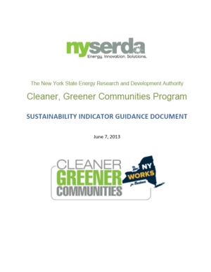 Cleaner, Greener Communities Program Sustainability Indicator Guidance Document