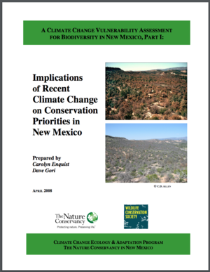 A Climate Change Vulnerability Assessment for Biodiversity in New Mexico