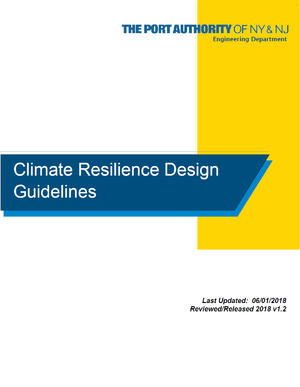 Port Authority of New York and New Jersey (PANYNJ) Engineering Department Manual - Climate Resilience Design Guidelines