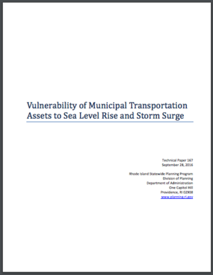 Rhode Island: Vulnerability of Municipal Transportation Assets to Sea Level Rise and Storm Surge
