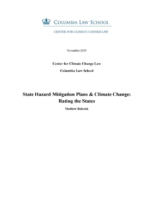State Hazard Mitigation Plans and Climate Change: Rating the States
