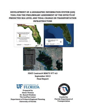 Florida Sea Level Scenario Sketch Planning Tool for Transportation Planning