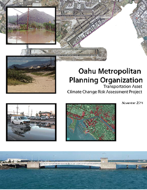 Oahu MPO Transportation Asset Climate Change Risk Assessment