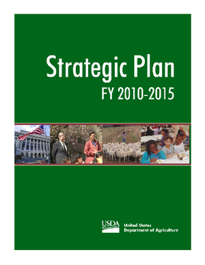 U.S. Department of Agriculture (USDA) Strategic Plan 2010 - 2015
