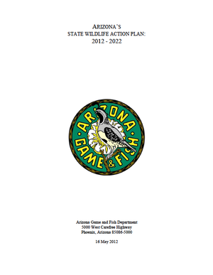 Arizona Wildlife Action Plan 2012-2022