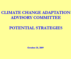 Massachusetts Climate Change Adaptation Advisory Committee: Potential Strategies