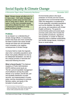 Social Equity and Climate Change