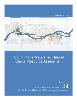 South Platte Watershed Natural Capital Resource Assessment