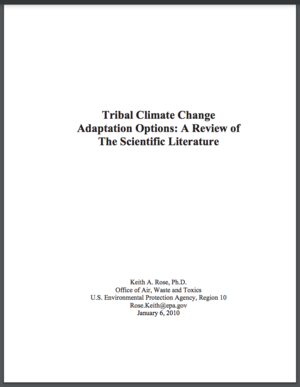 Tribal Climate Change Adaptation Options: A Review of the Scientific Literature