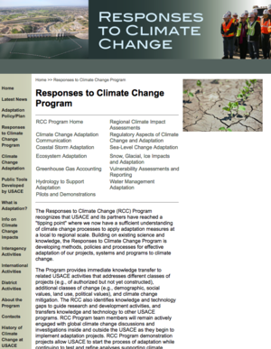 USACE Responses to Climate Change Program resources