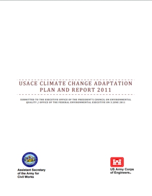 USACE Climate Change Adaptation Plan and Report 2011