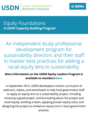 Equity Foundations: USDN Capacity Building Program