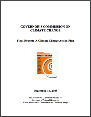 Virginia Governor's Commission on Climate Change Final Report: A Climate Change Action Plan