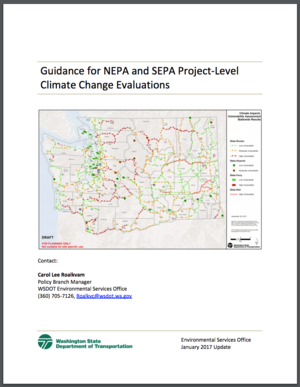Washington State DOT (WSDOT) Guidance for Project-Level Climate Change Evaluation