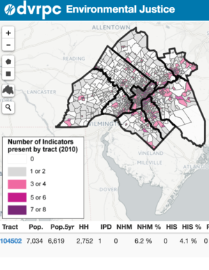Delaware Valley Indicators of Potential Disadvantage Tool